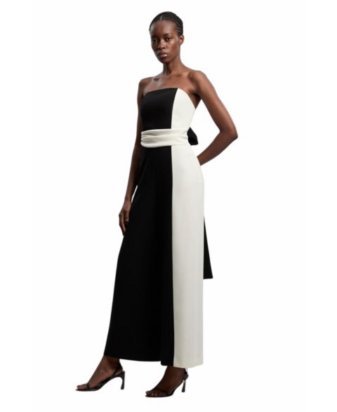Женский комбинезон Karen Millen Soft Tailored Bandeau Jumpsuit, цвет: Mono