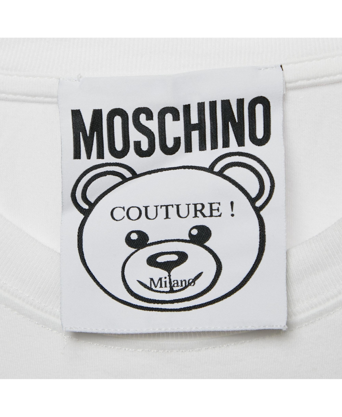 Pre-Owned Moschino Men's Robot Teddy Print Cotton Crew Neck T-Shirt