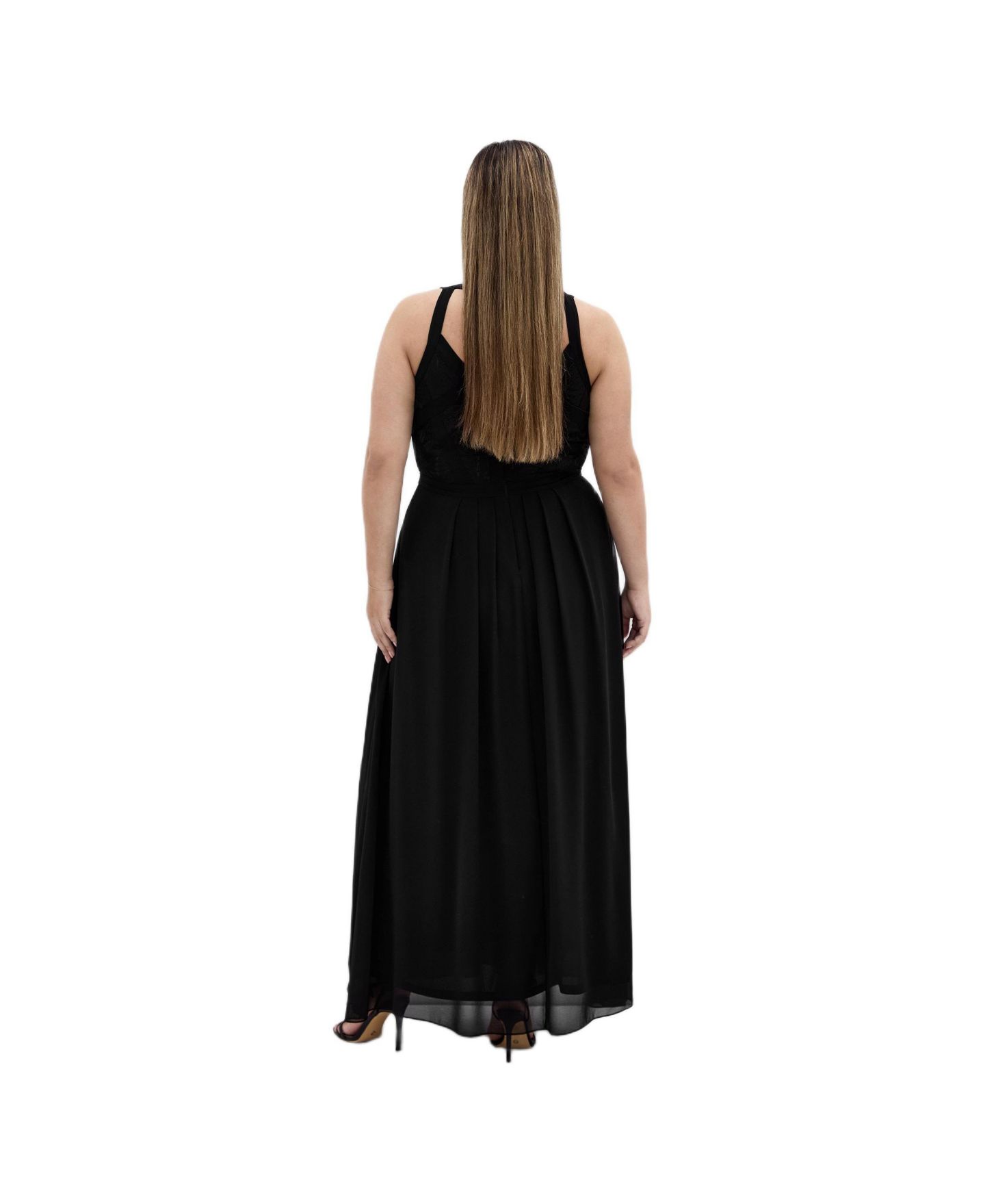 Женское платье CITY CHIC Plus Size Panelled Bodice Maxi, цвет: Чёрный — фото 2