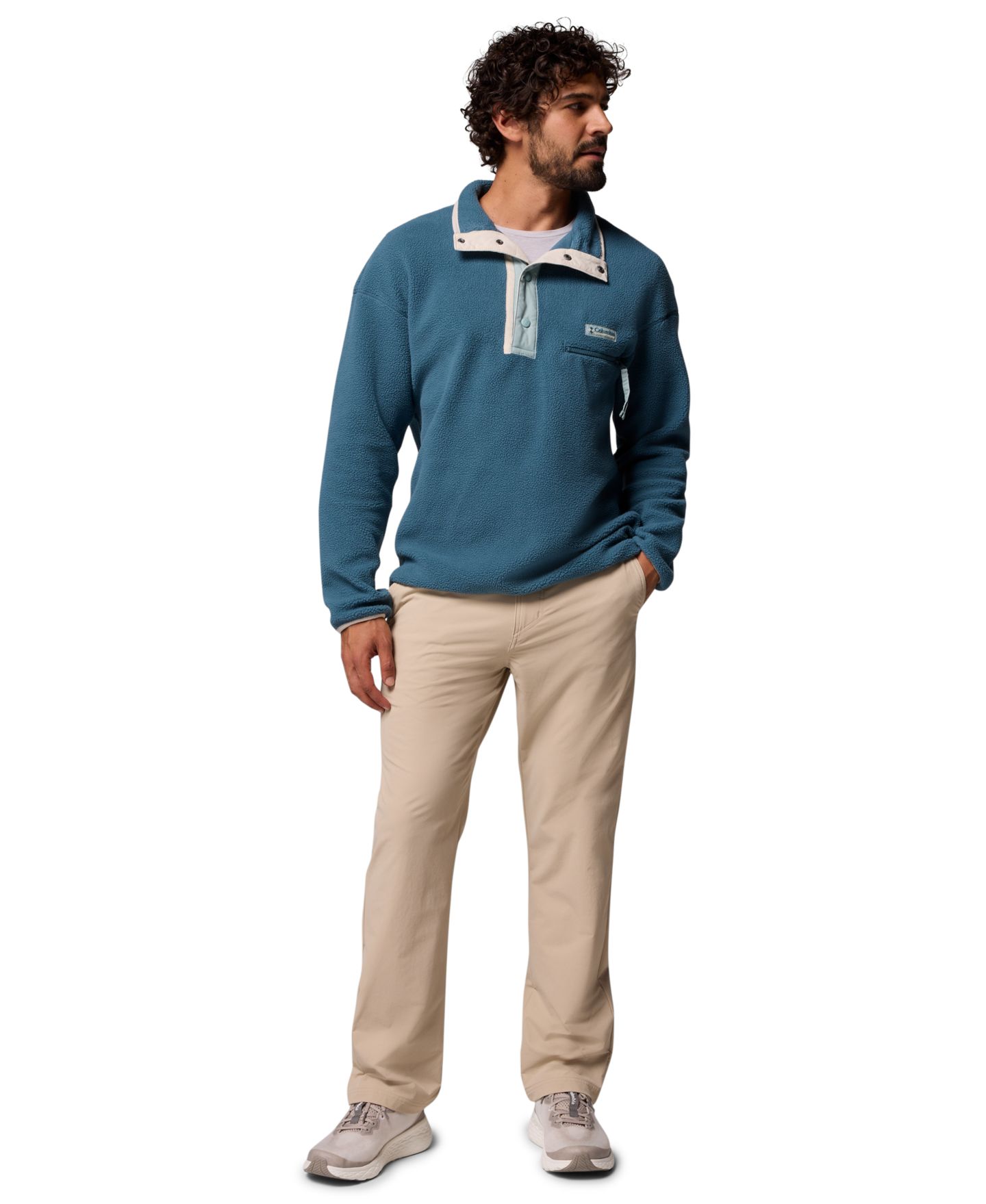 Мужские брюки Columbia ROC™ Tech Regular-Fit Chino, цвет: Серо-бежевый — фото 2