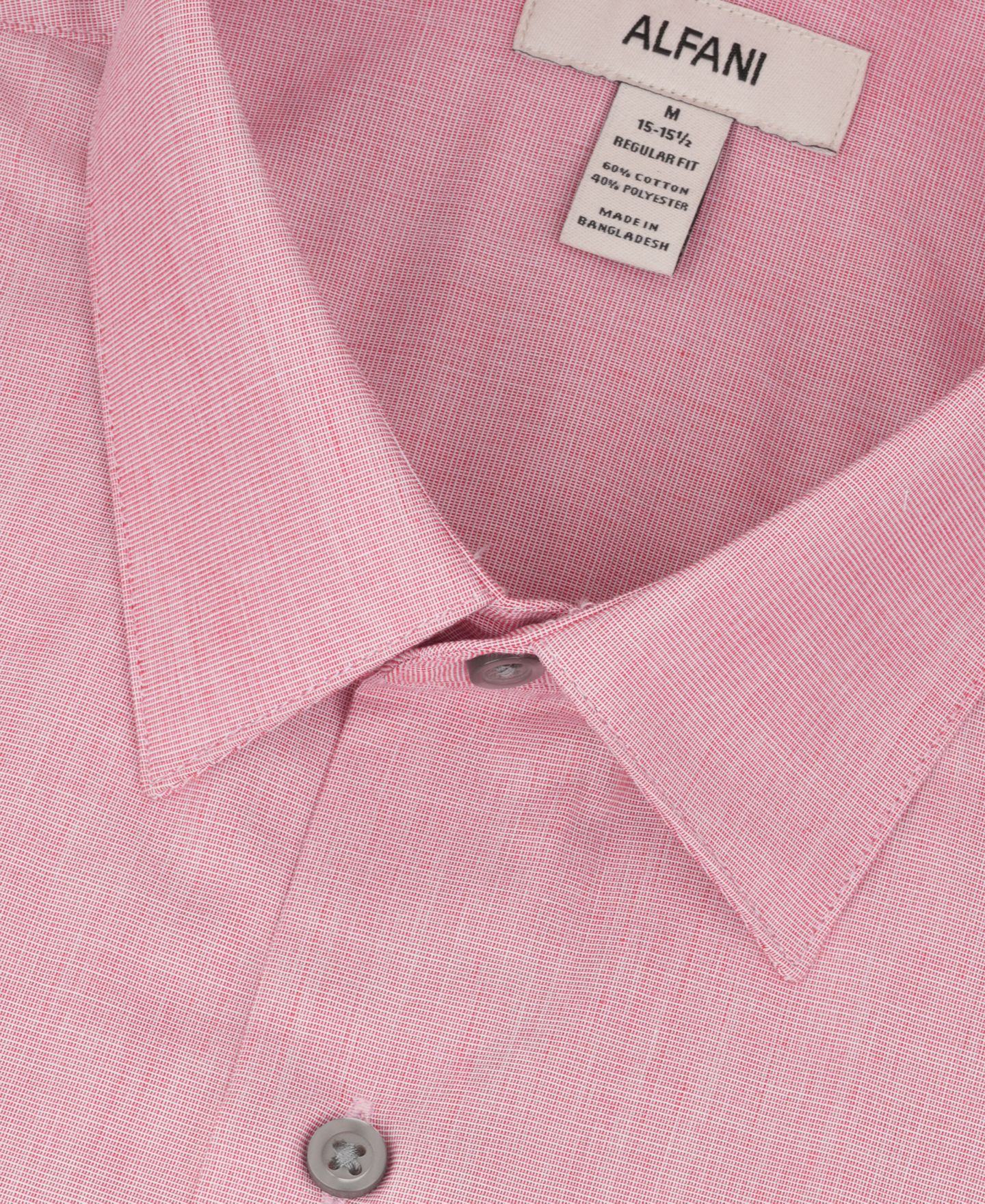 Мужская рубашка Alfani Regular-Fit Solid Dress Shirt, цвет: Бордовый — фото 8