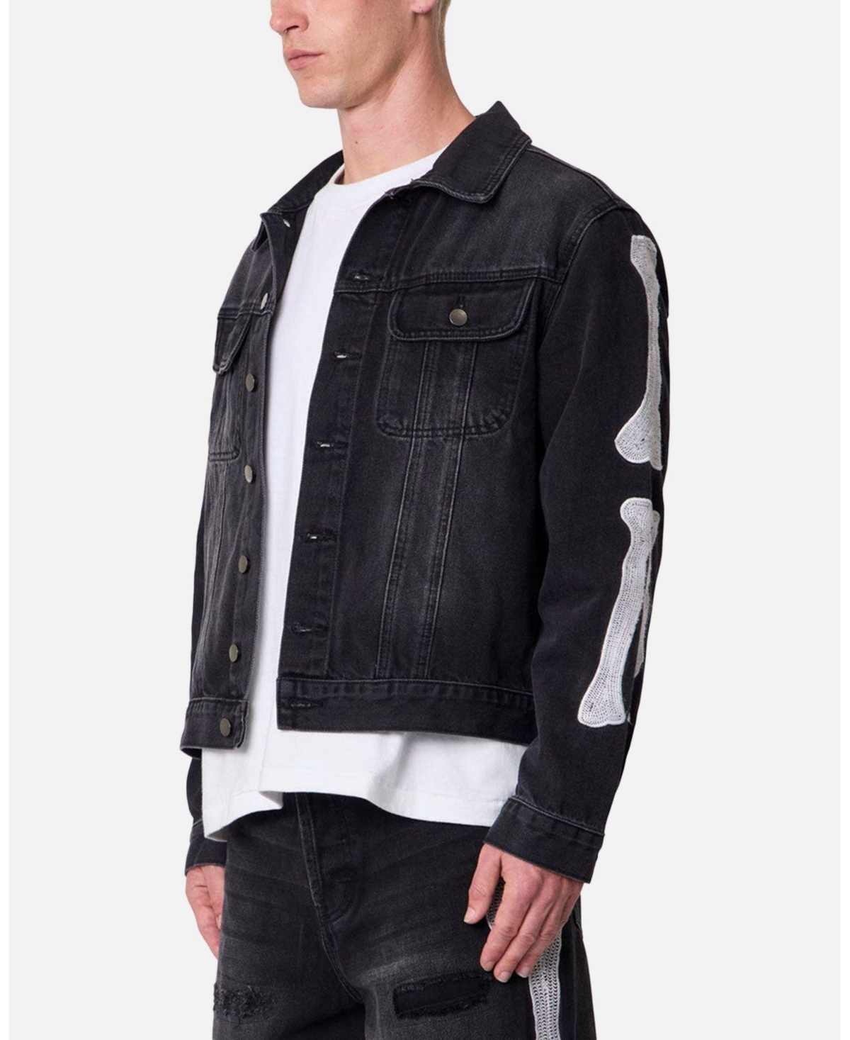mnml Men's Raw Skeleton Trucker Jacket