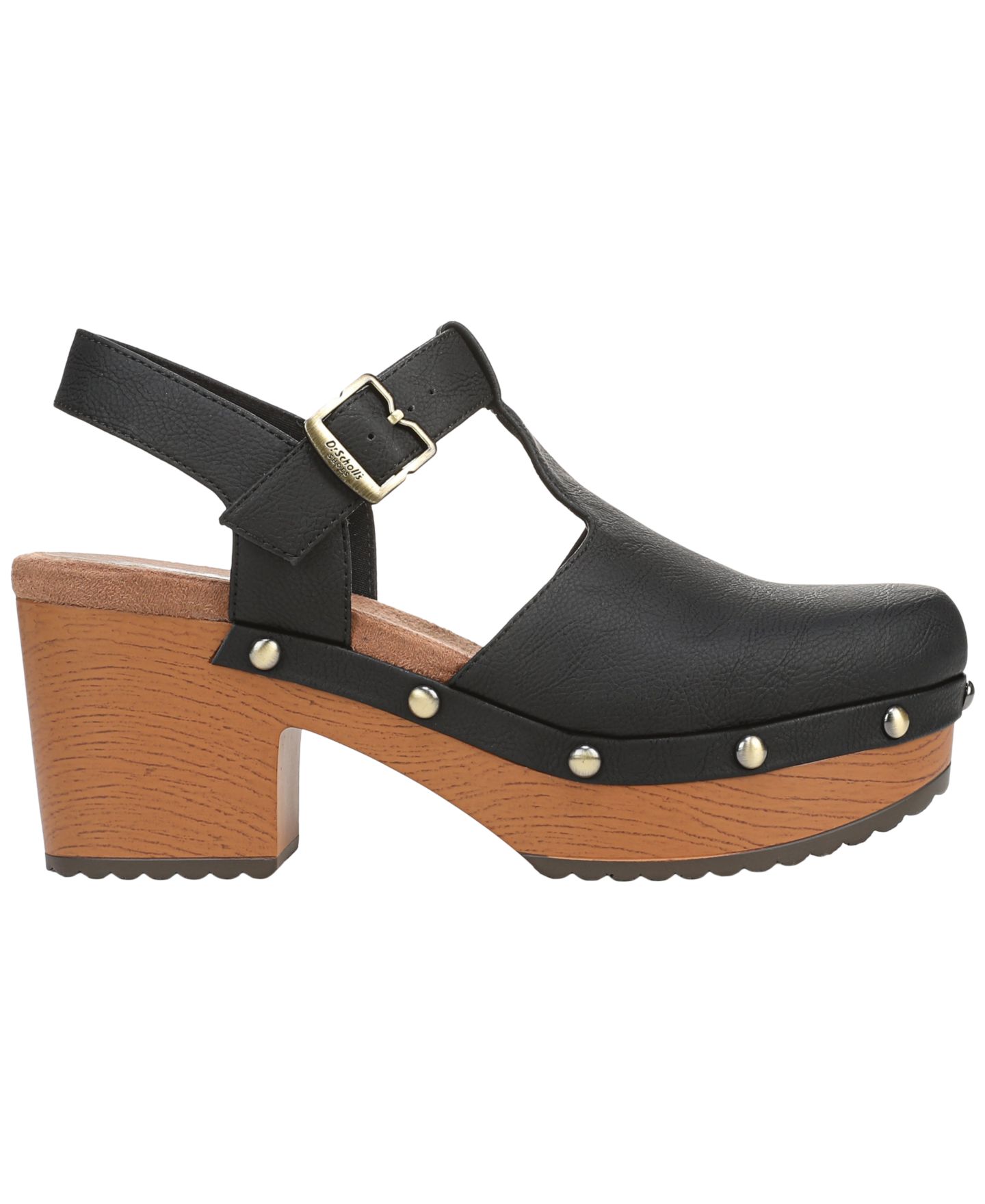 Женские сабо Dr. Scholl's Classic Day Mary Jane Buckle, цвет: Чёрная искусственная кожа — фото 2