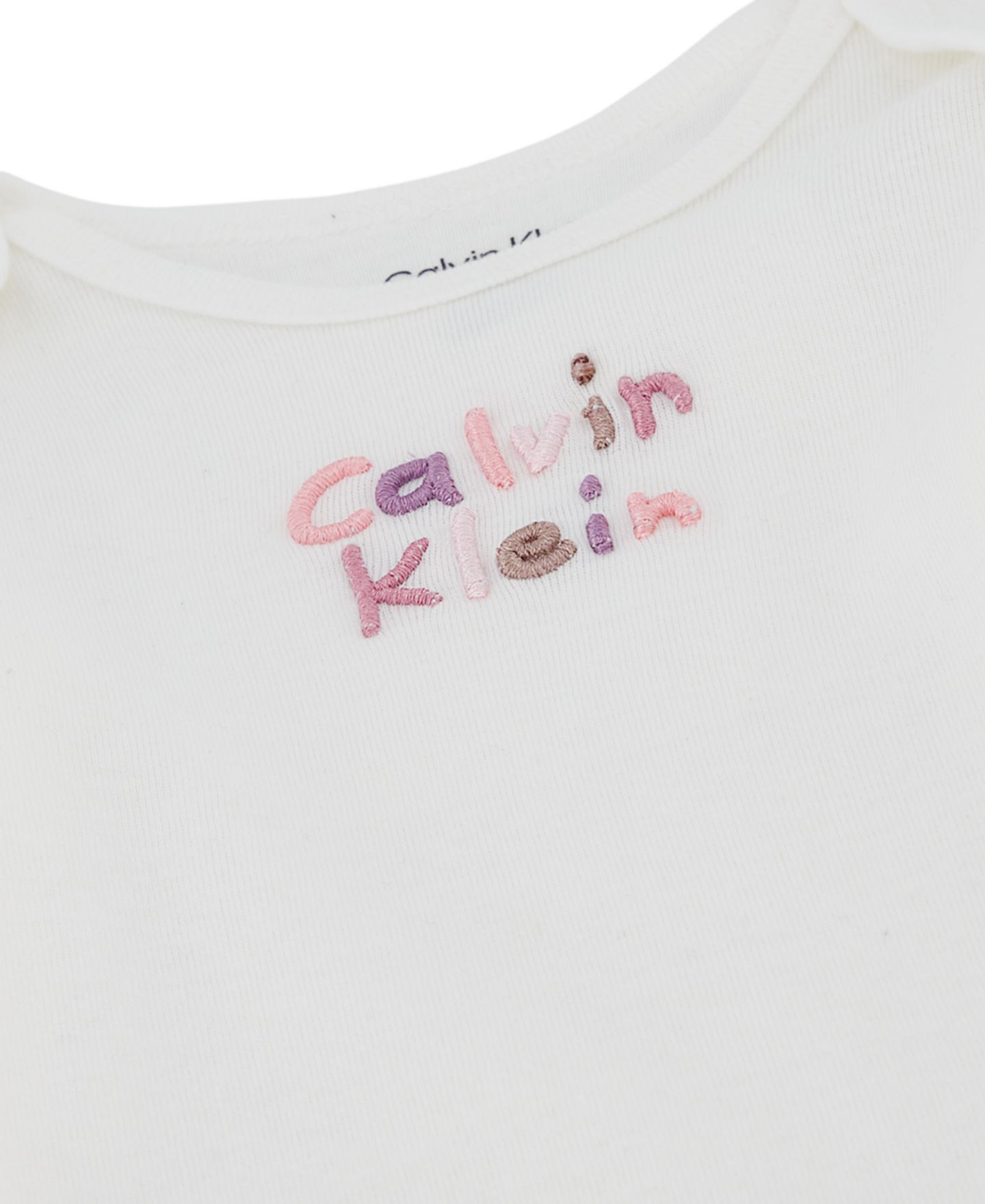Детский комплект Calvin Klein для девочки: куртка с капюшоном, боди и брюки, цвет: Розовый / Белый — фото 6
