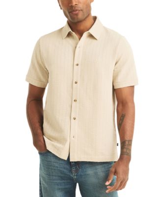 Men's Seersucker Short-Sleeve Shirt