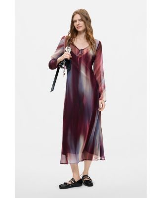 Women's Long-Sleeve Midi Dress