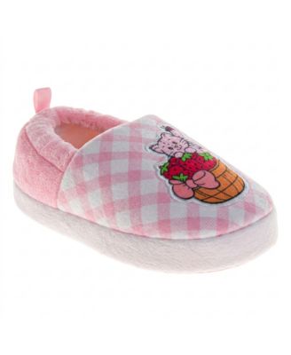 Toddler Strawberry Print Casual Slippers Soft Cozy Plush Easy SlipOn Footwear (Toddler/ Kid)