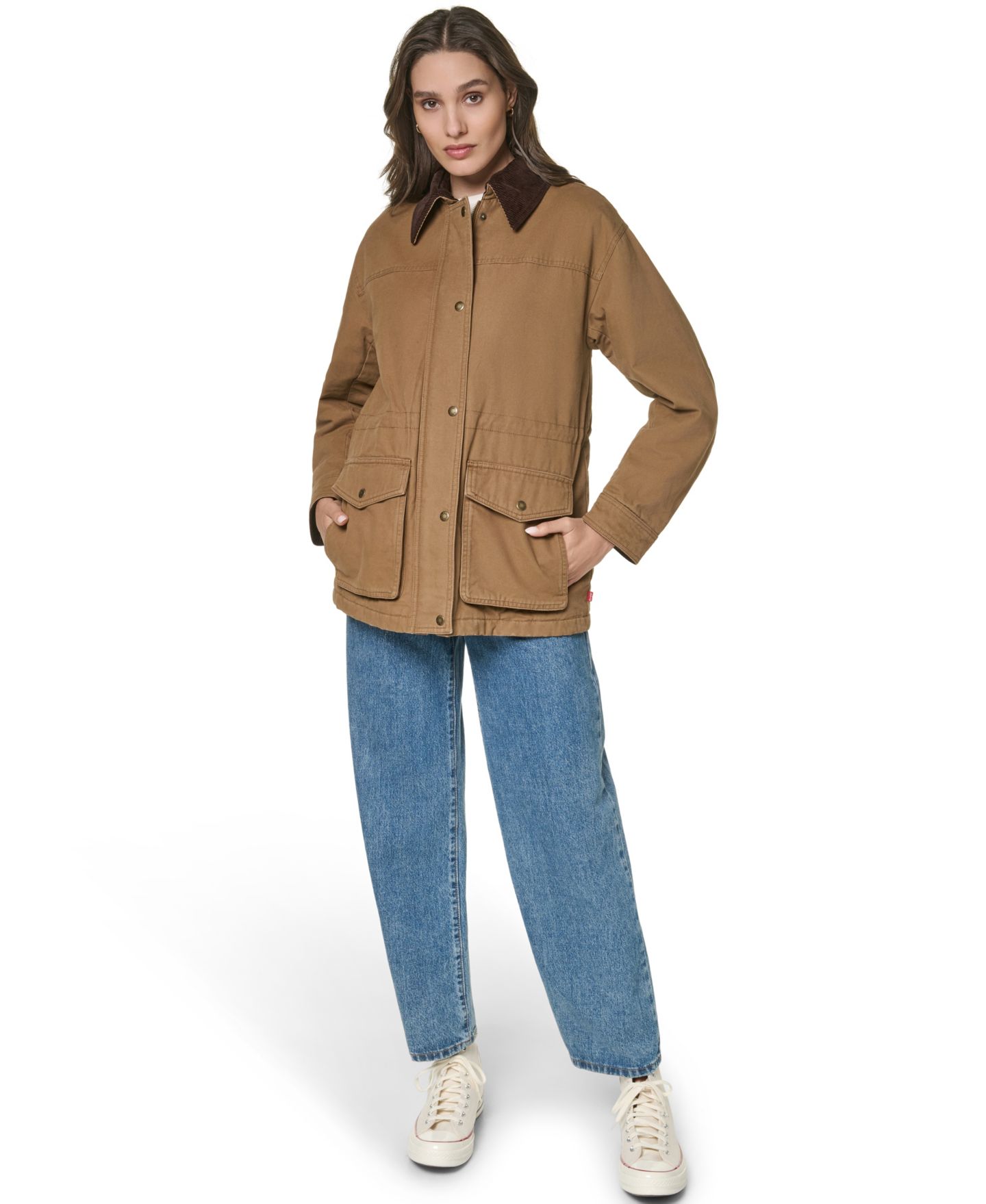 Женская куртка Levi's Cinched Waist Barn, цвет: Коричневый — фото 3
