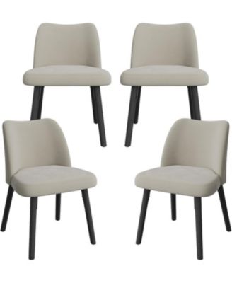 Velvet Dining Chairs Set of 4, Modern Side Chairs for Kitchen Dining Table