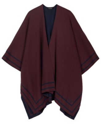 Reversible Border Stripe Ruana