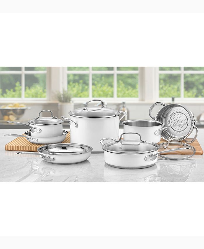  Cuisinart Chef's Classic Stainless Color Series 11-Piece Set  (White), White : Everything Else