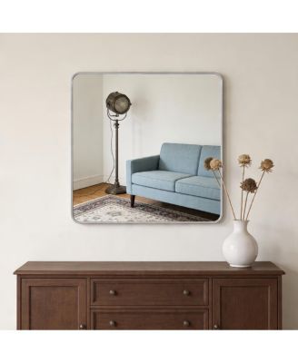 36" x 36" Gold Bathroom Vanity Mirror, Modern Square Wall Mirror with Metal Frame for Entryway and Bedroom