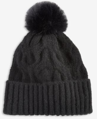 Women's Cable Boucl&eacute; Knit Beanie