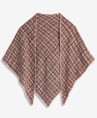 Women's Chenille Space-Dye Triangle Black Wrap Scarf