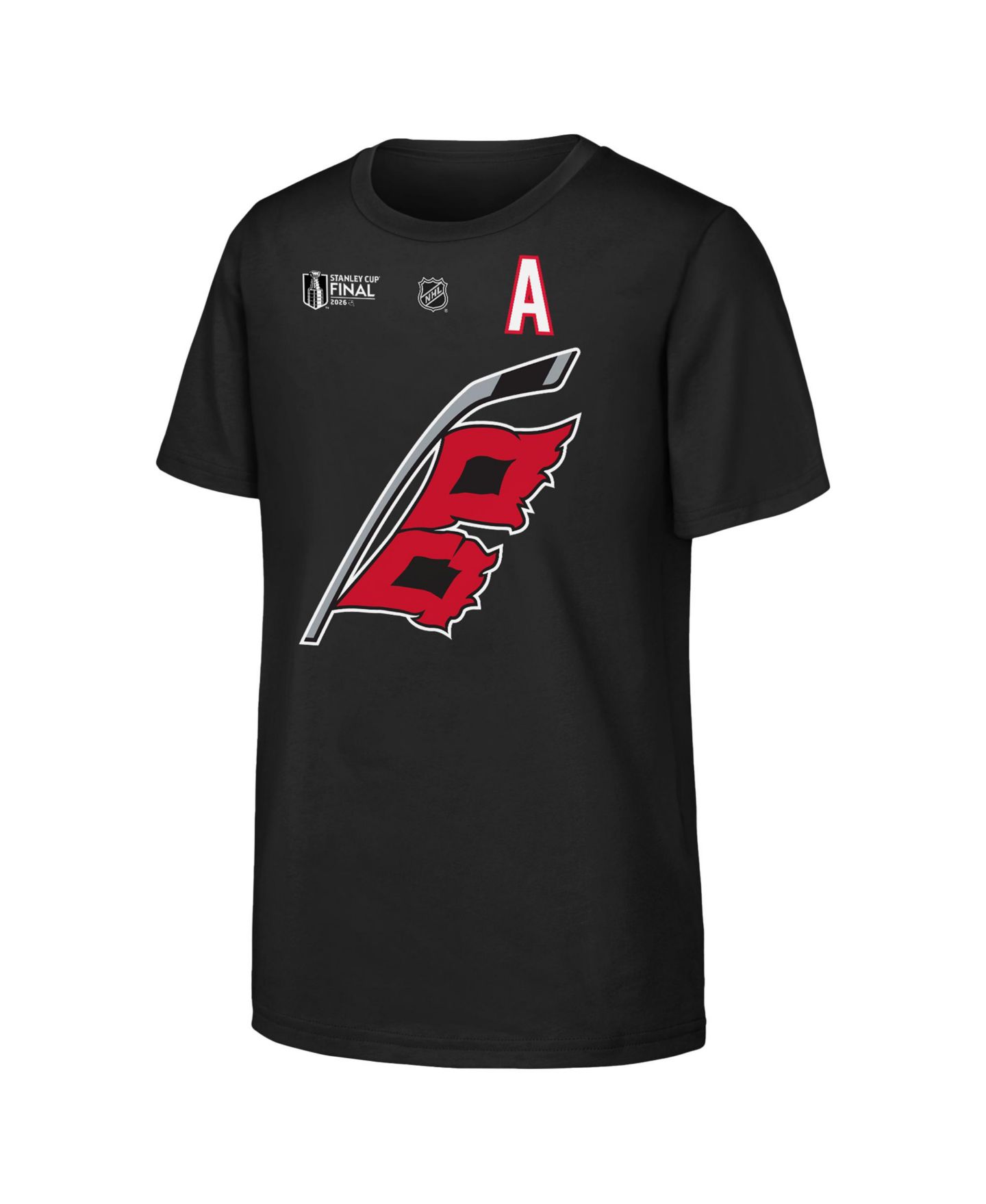 Детская футболка Outerstuff Sebastian Aho Black Carolina Hurricanes 2026 Stanley Cup Final Name & Number — фото 3