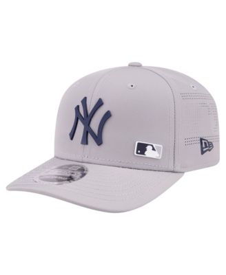 Men's Gray New York Yankees Laser Perforated 9SEVENTY Adjustable Hat