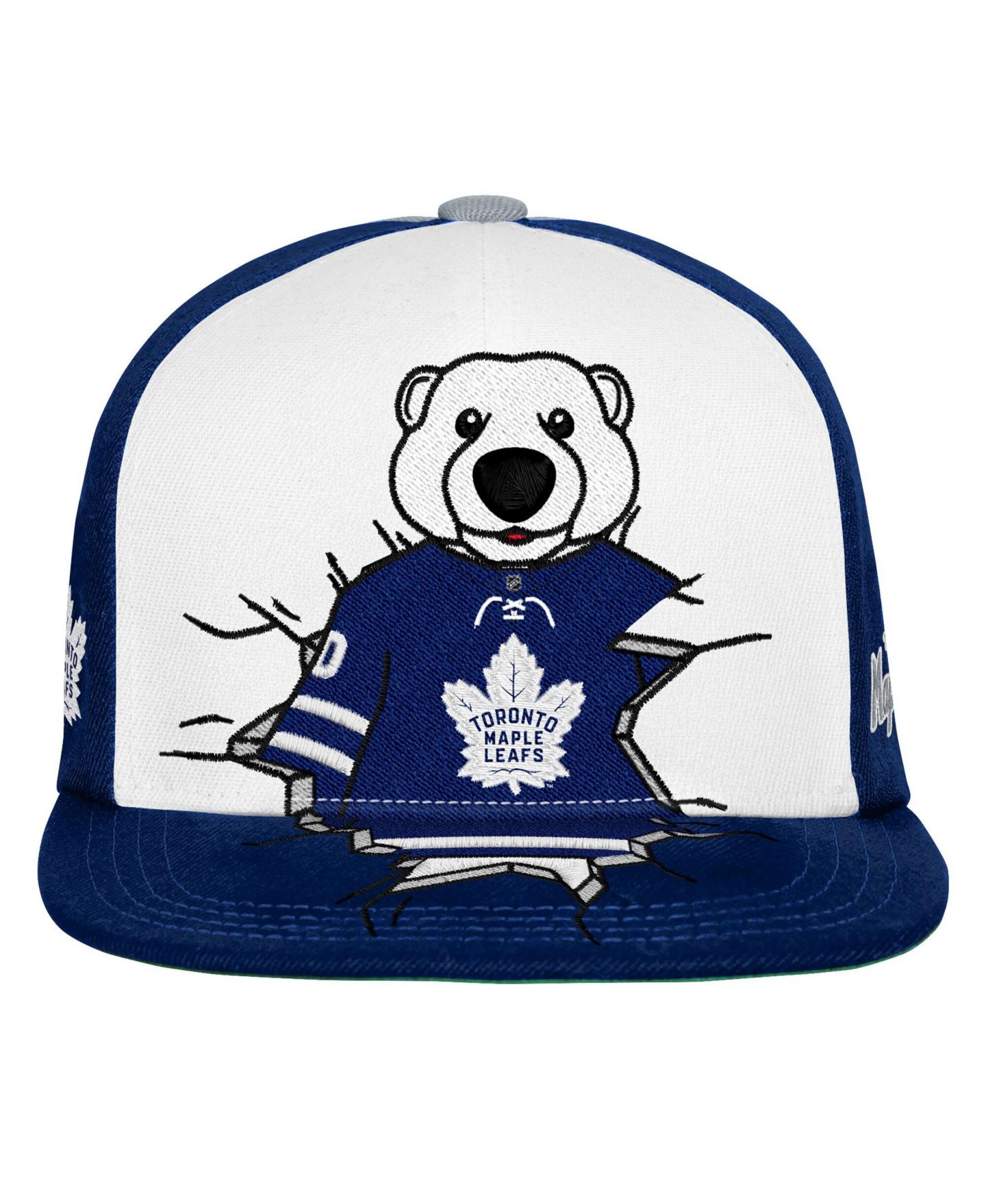 Детская кепка Mitchell & Ness Navy Toronto Maple Leaf's Mascot Snapback Hat — фото 3