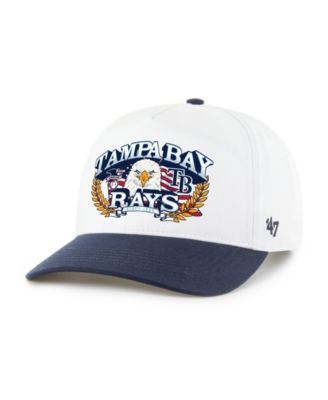 Men's White/Navy Tampa Bay Rays Americana Eagle Hitch Adjustable Hat
