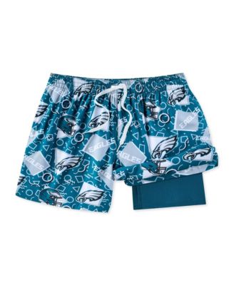 Men's Midnight Green Philadelphia Eagles Game Day Fit Classic Lined Swim Trunks