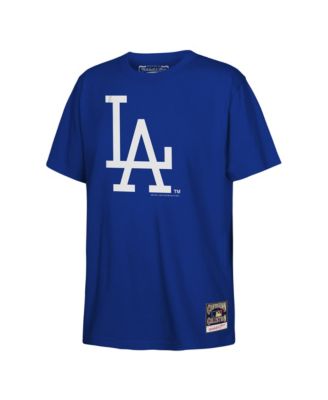 Big Boys and Girls Royal Los Angeles Dodgers Retro Logo T-Shirt