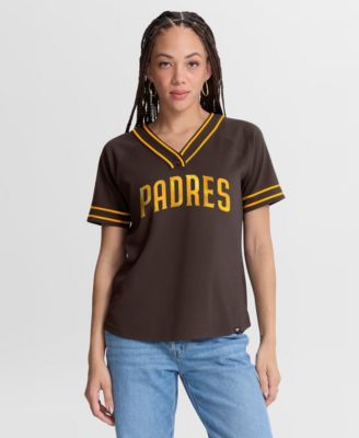Women's Brown San Diego Padres Diva Race Ahead Raglan V-Neck T-Shirt