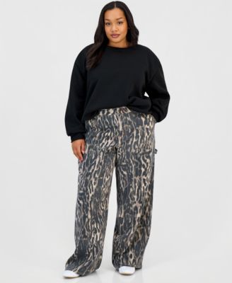 Trendy Plus Size Ultra 90s Printed Carpenter Jeans