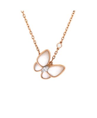 Two Butterfly Pendant Necklace
