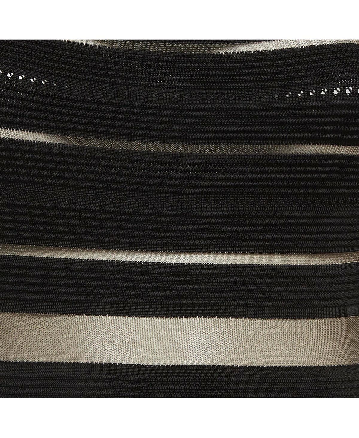 Pre-Owned Balmain Women's Sheer Striped Off-Shoulder Mini Dress view 3 — MAYCSS fashion products
