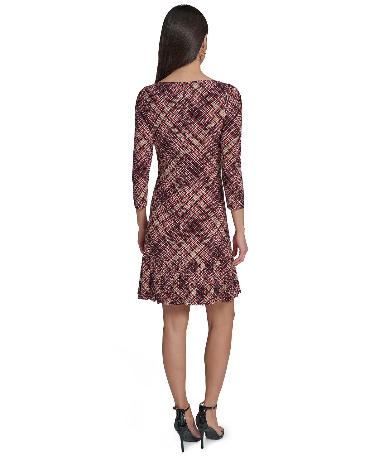 Tommy Hilfiger Women's Crewneck Pleated Hem Shift Dress view 4 — MAYCSS fashion products