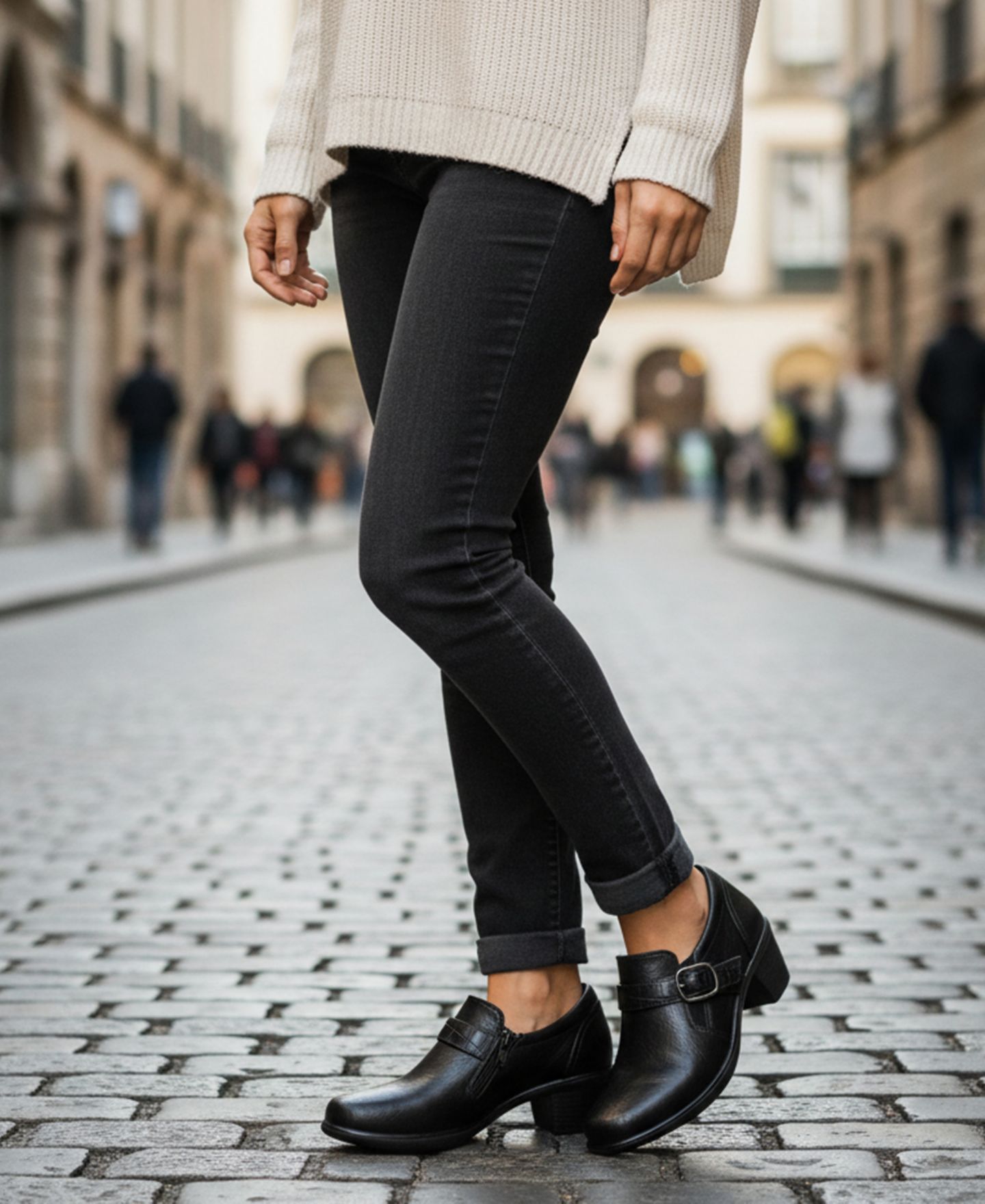 Женские ботинки Easy Street Pixel Round Toe Booties, цвет: Чёрный — фото 7
