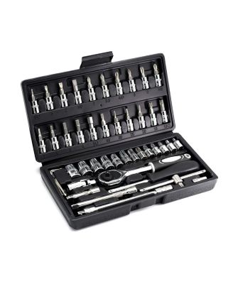 Socket Set Metric Ratchet Wrench 4-14mm CR-V S2 Bits Extension Bars Mechanic Tool Kit