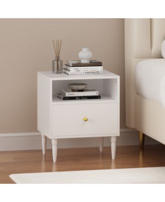 23.6"W Nightstand with Drawer and Shelf