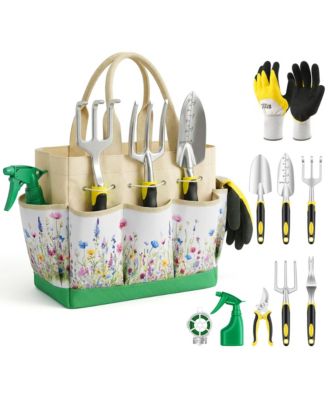 Gardening Tools Set Heavy Duty Organizer Handbag Rust-proof Weeding Kit Gifts Women