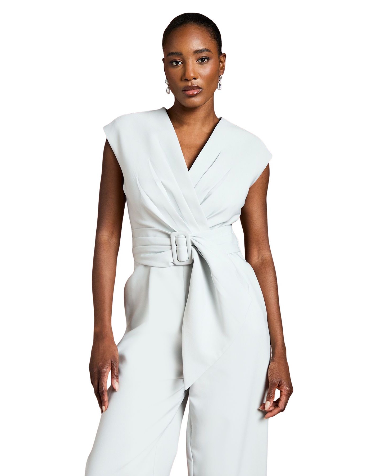 Женский комбинезон Coast Belted Wide-Leg Jumpsuit, цвет: Шалфейный — фото 4