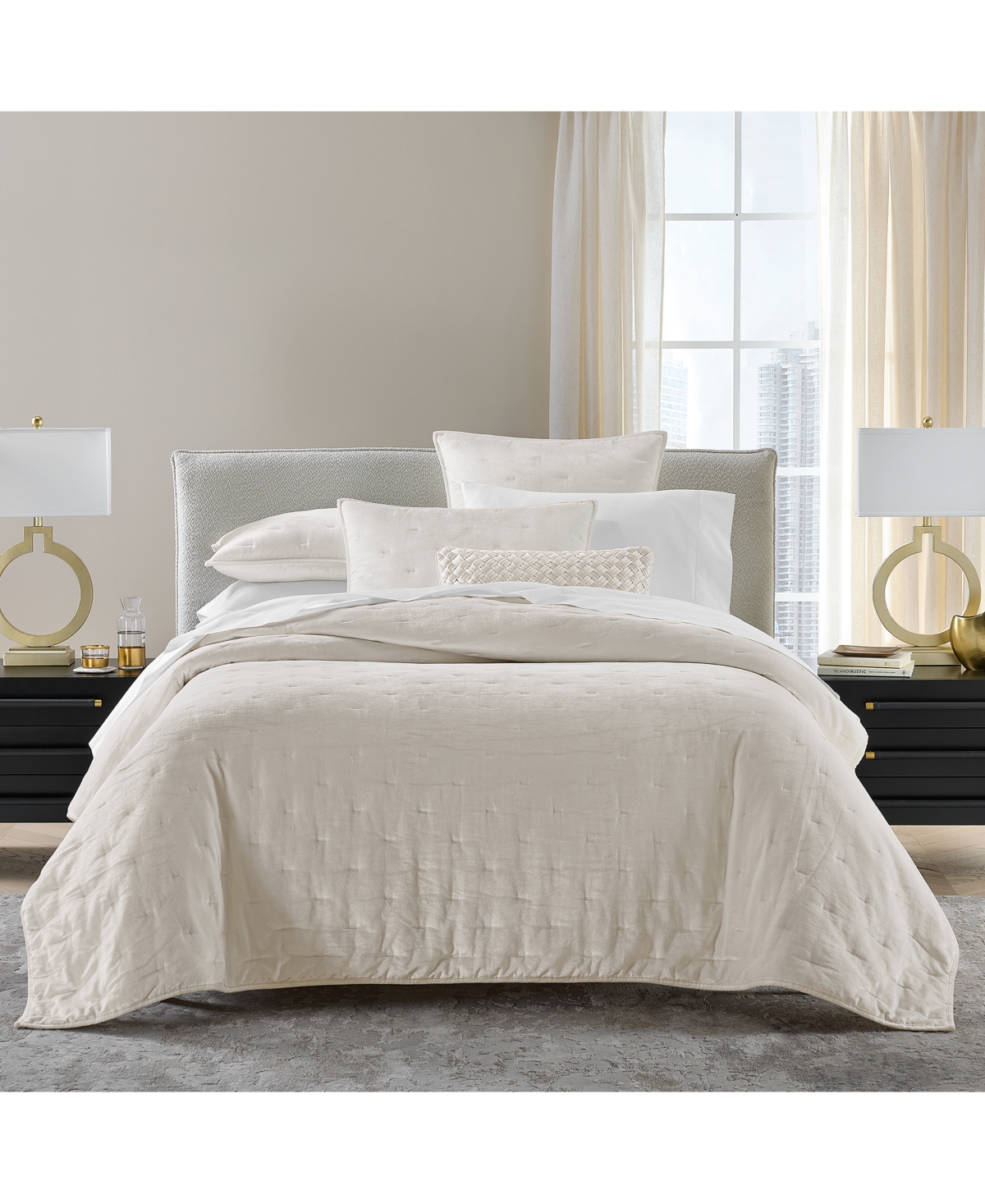 Hotel Collection Velvet Plush 3-Piece Coverlet Set, Full/Queen, Macy's Exclusive