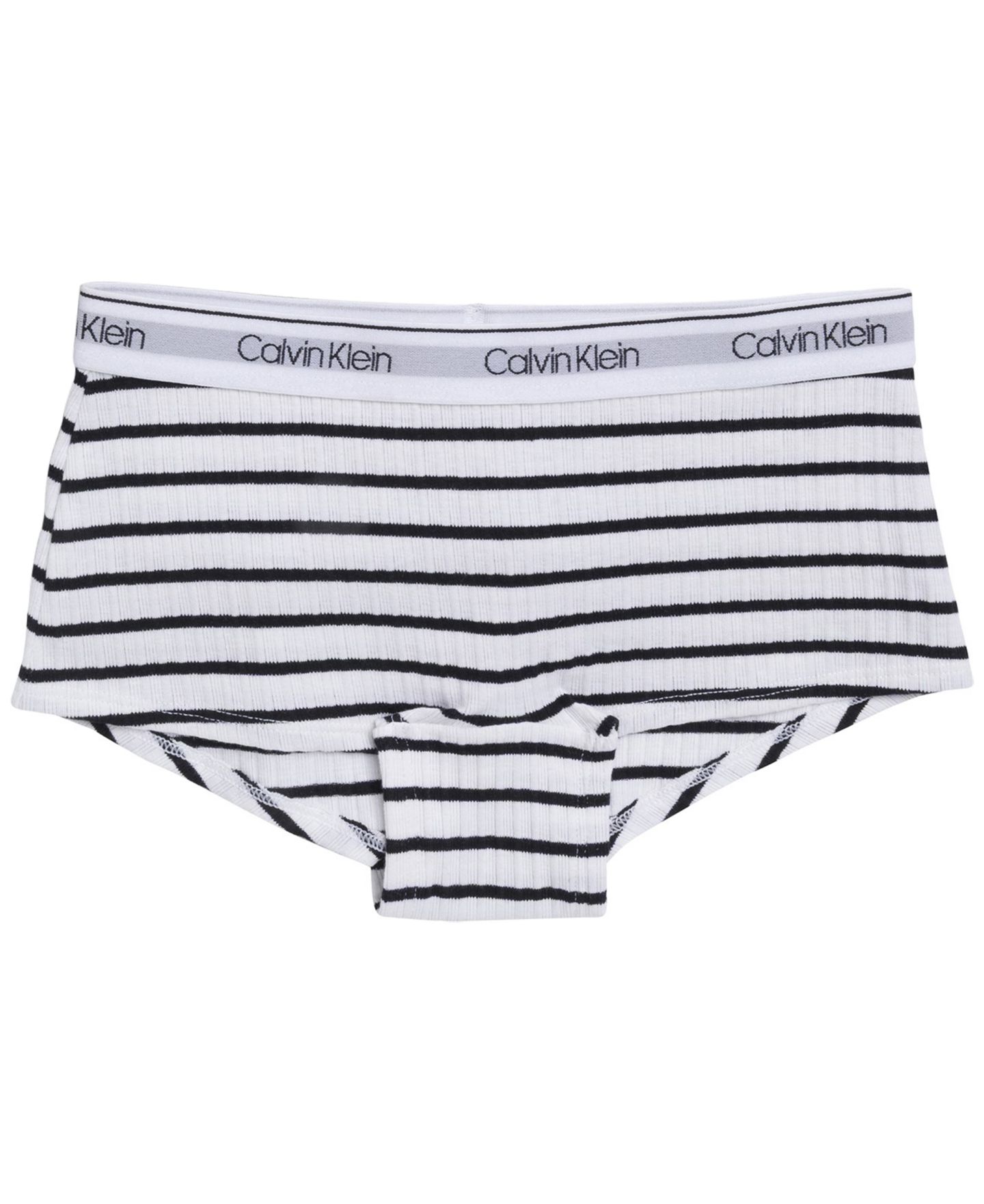 Трусы-шортики Span для девочек, хлопок, 3 шт. — Calvin Klein, цвет: Чёрный / Белый — фото 5