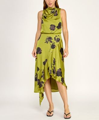 ella blue dresses The Mini Dress ELLA DRESS INDIGO PETALS Synthetic Casual Charm Black Button Select a Color:Antique White