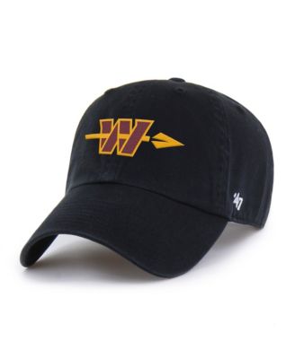 Men's Black Washington Commanders Alternate Clean Up Adjustable Hat