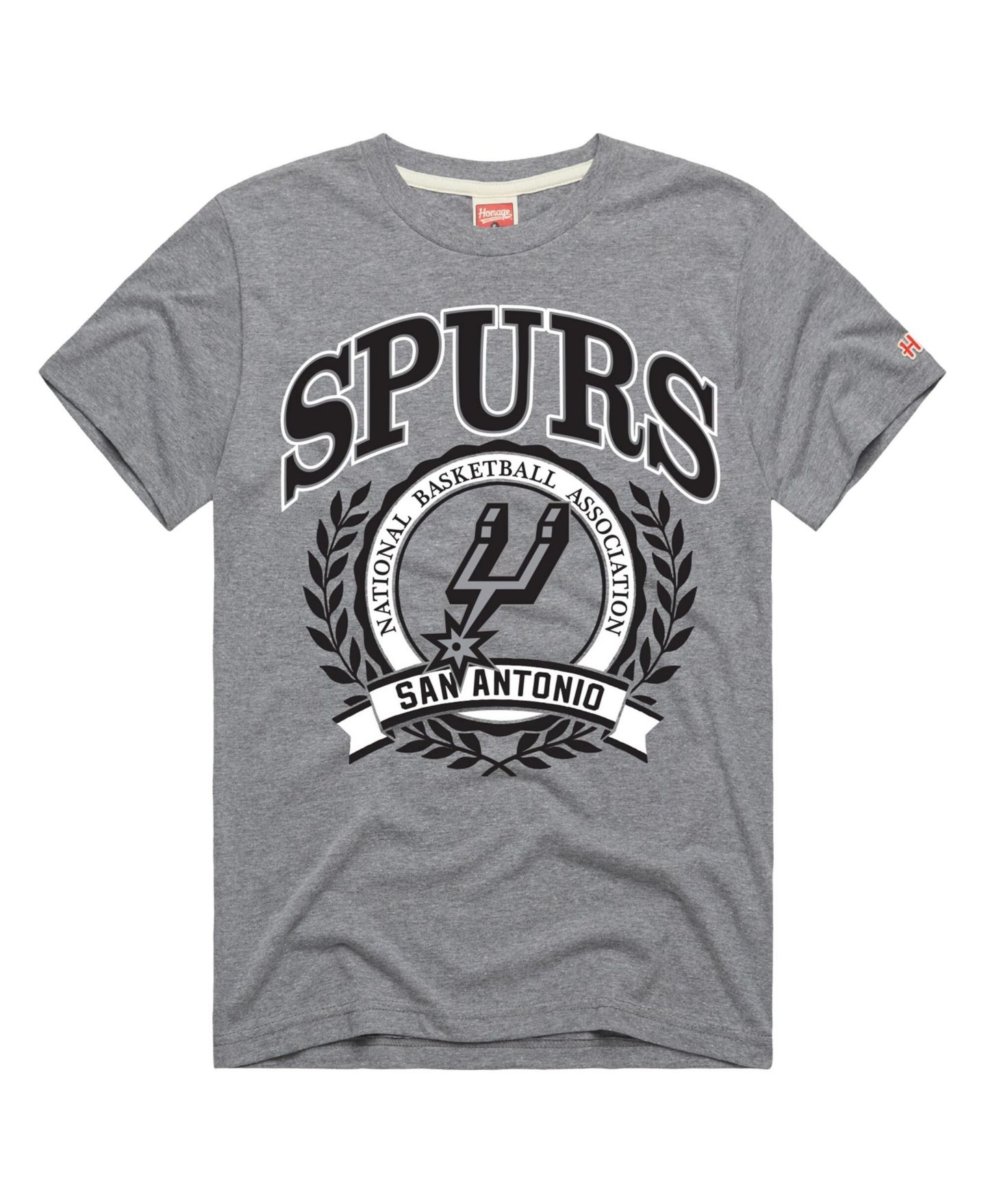 Футболка Homage Gray San Antonio Spurs Crest Tri-Blend — фото 1