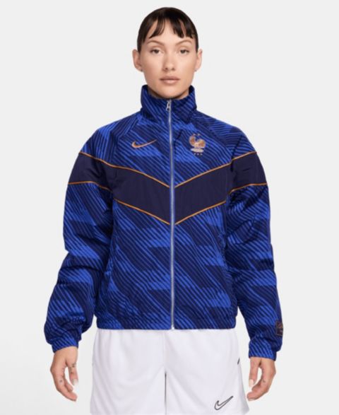 Женские куртки Nike Women's Blue France National Team Windrunner UV Woven Full-Zip Jacket