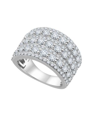 Diamond Seven-Row Band Ring (3 ct. t.w.) in 14k White Gold