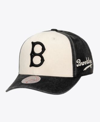 Men's and Women's Cream/Black Brooklyn Dodgers Snow Block Pro Crown Adjustable Hat