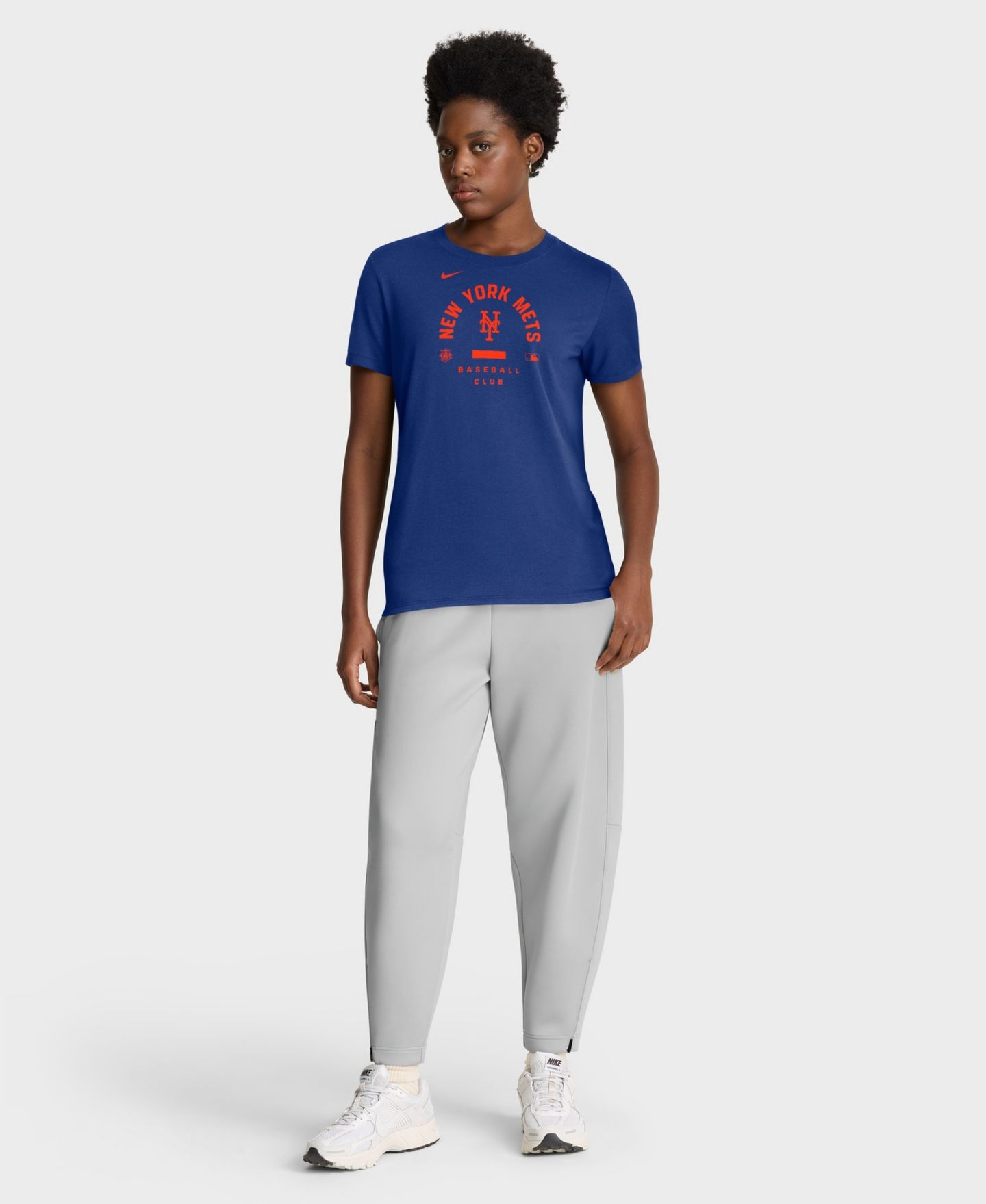 Женская футболка Nike Royal New York Mets Authentic Collection Early Work Tri-Blend Dri-FIT — фото 4