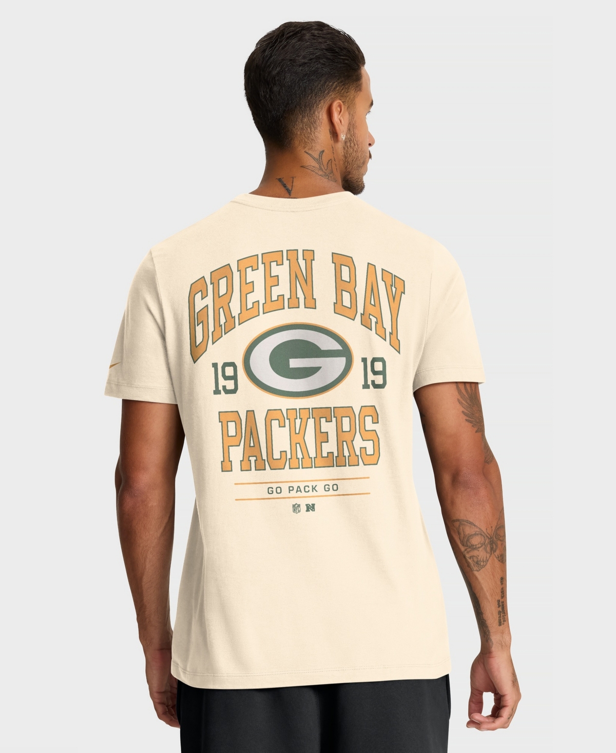 Nike Men's Natural Green Bay Packers Freestyle Essential T-Shirt