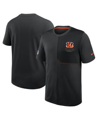Men's Black Cincinnati Bengals Sideline UV Dri-FIT Coaches T-Shirt