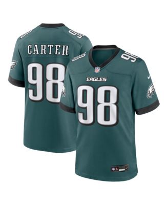 Men's Jalen Carter Midnight Green Philadelphia Eagles Team Game Jersey