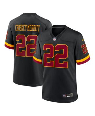 Men's Jacory Croskey-Merritt Black Washington Commanders Hail Raiser Alternate Game Jersey