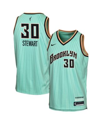 Big Boys and Girls Breanna Stewart Mint New York Liberty Victory Rebel Edition Jersey