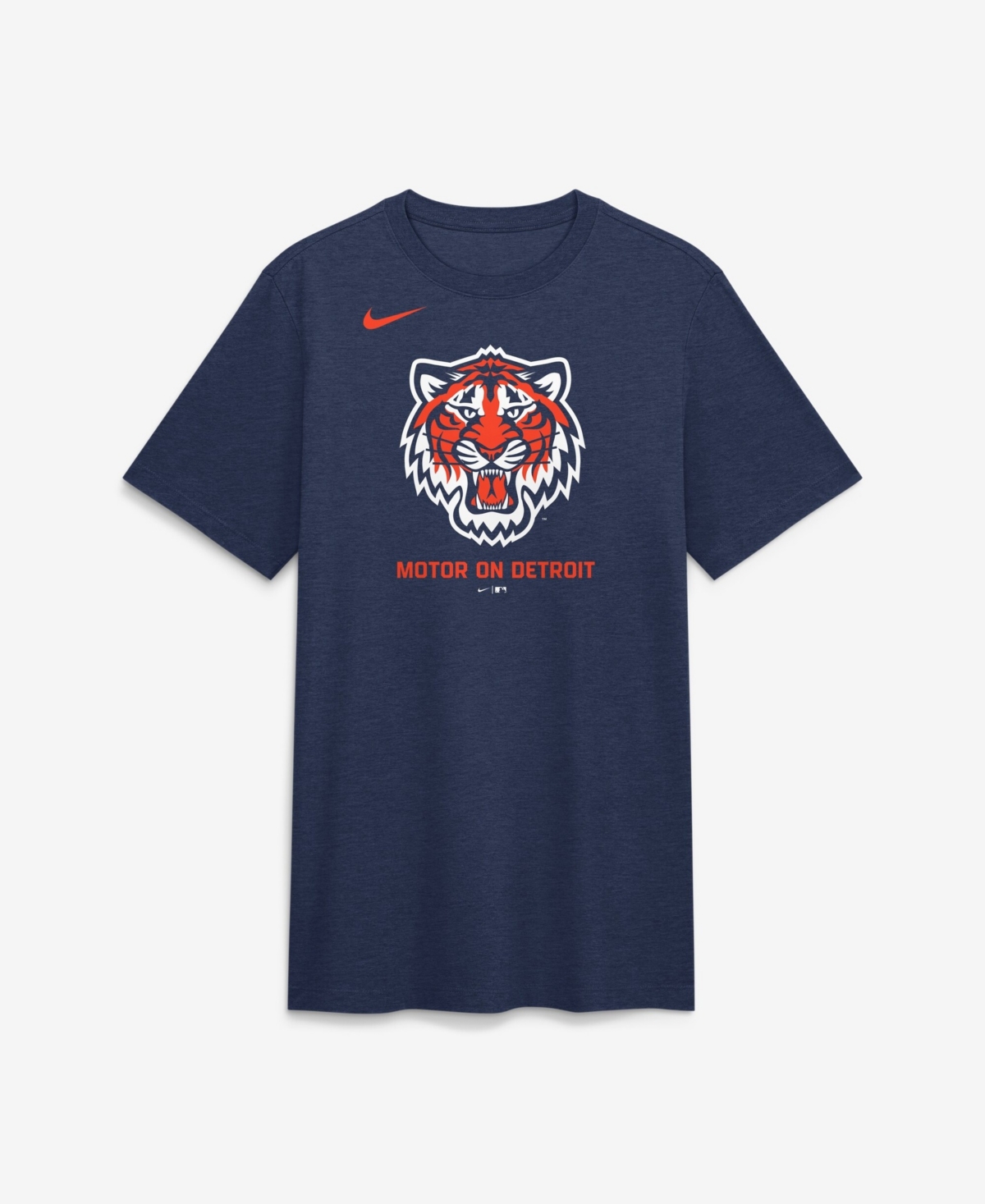 Nike Men's Navy Detroit Tigers Tri-Blend Logo T-Shirt