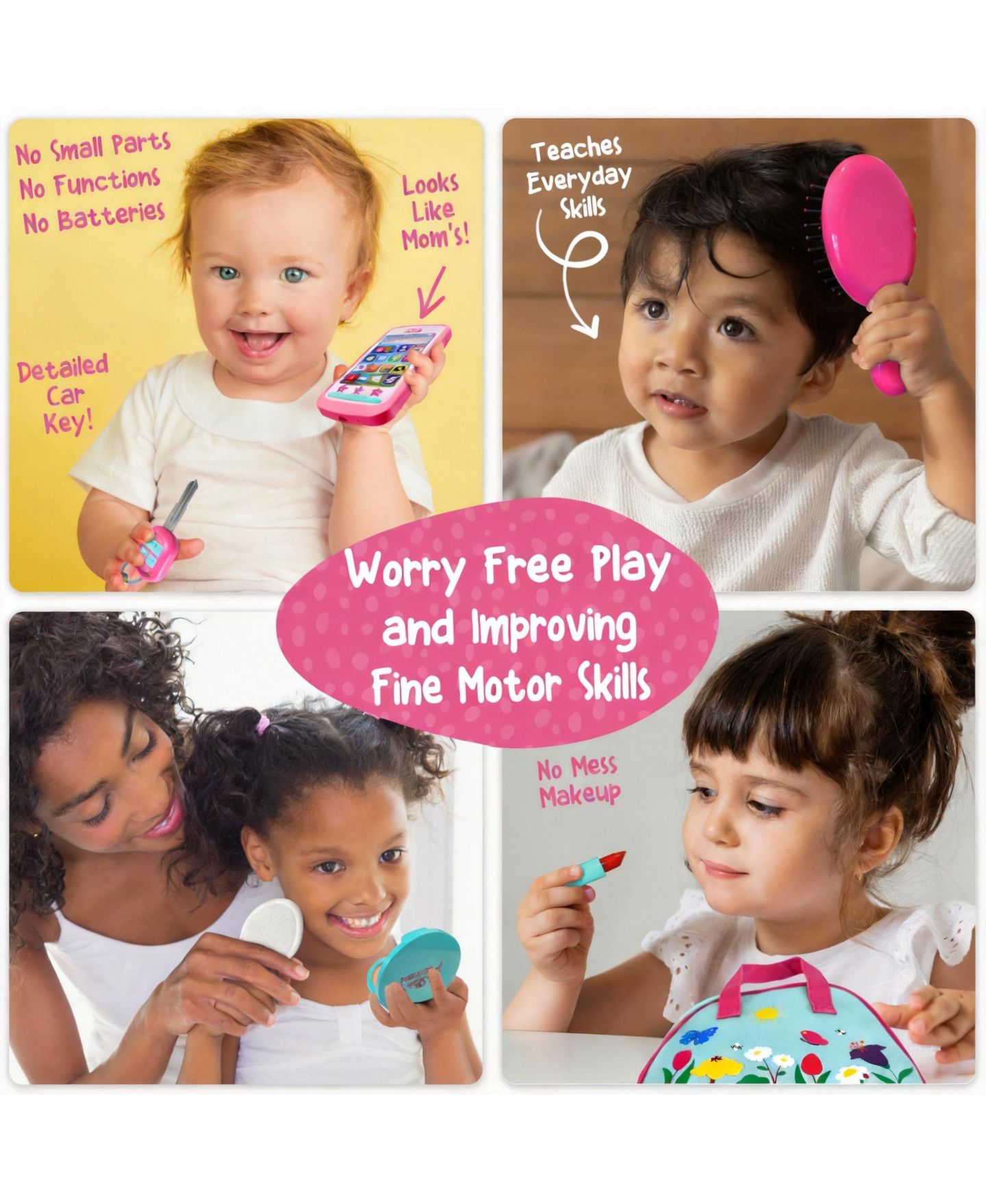 Детские игрушки GNUADZ Play Pretend Makeup 8-Piece Set, Ages 1+, цвет: Синий — фото 2